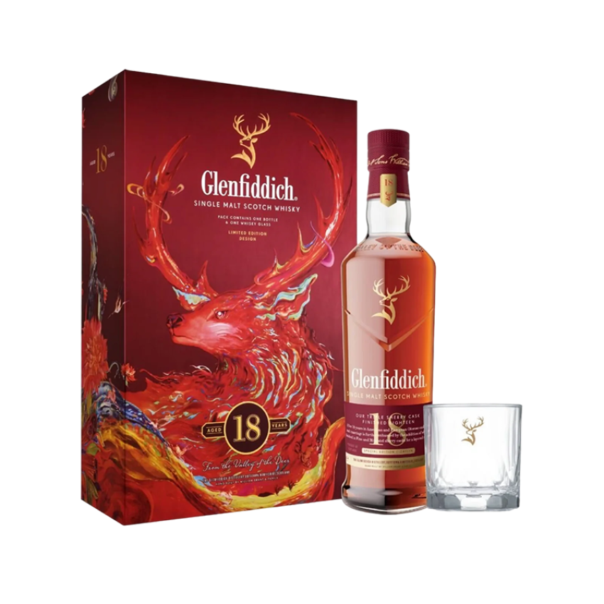 預訂 Glenfiddich 18 Sherry Cask 2025 CNY春節禮盒 (落單後1-2星期到)